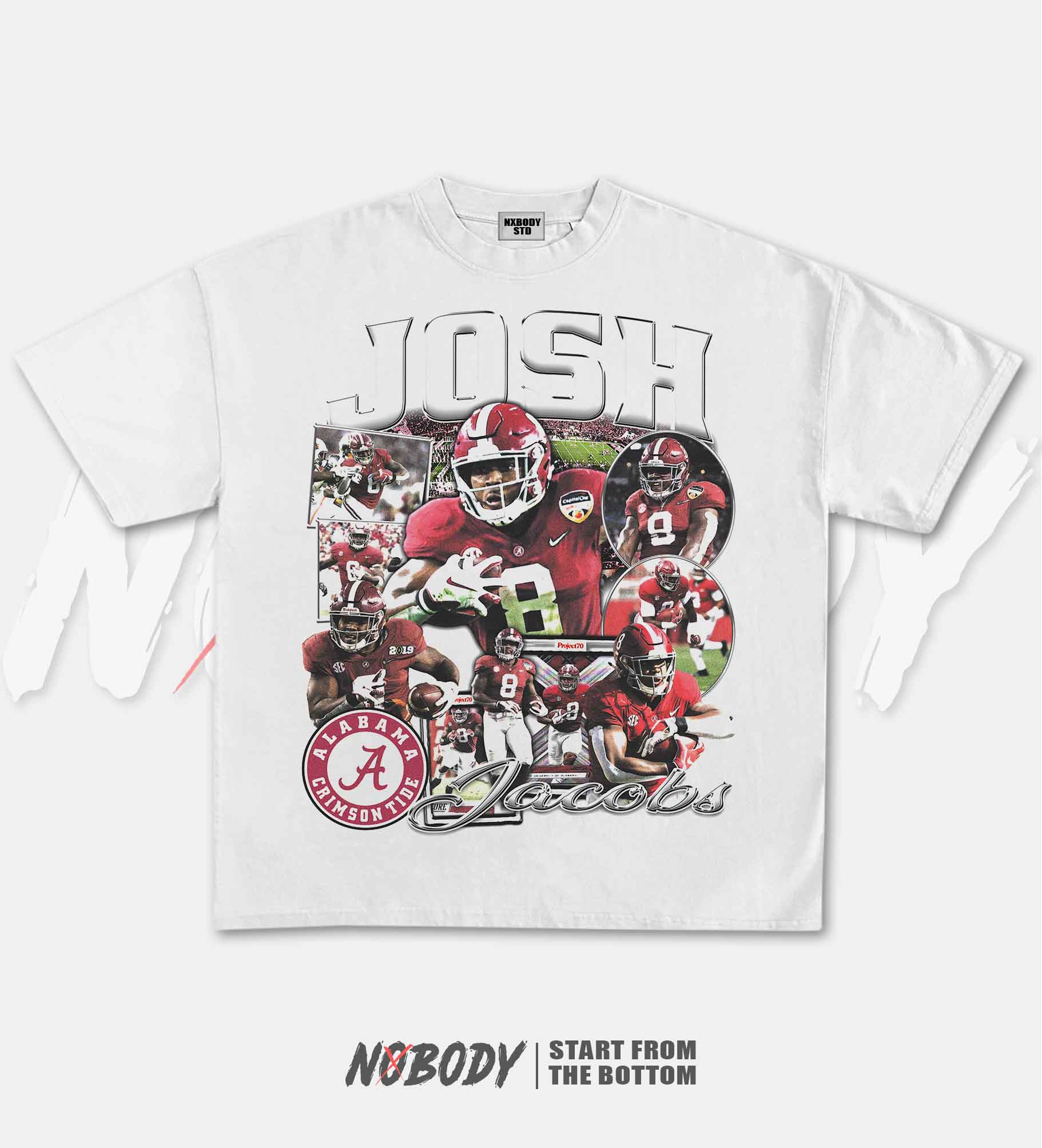 JOSH JACOBS-ALABAMA GRAPHIC T-SHIRT 1.0