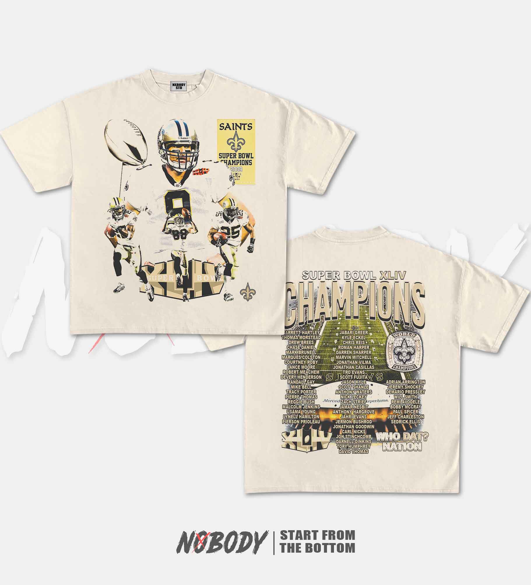 SUPER BOWL XLIV CHAMPS SAINTS GRAPHIC T-SHIRT 1.0