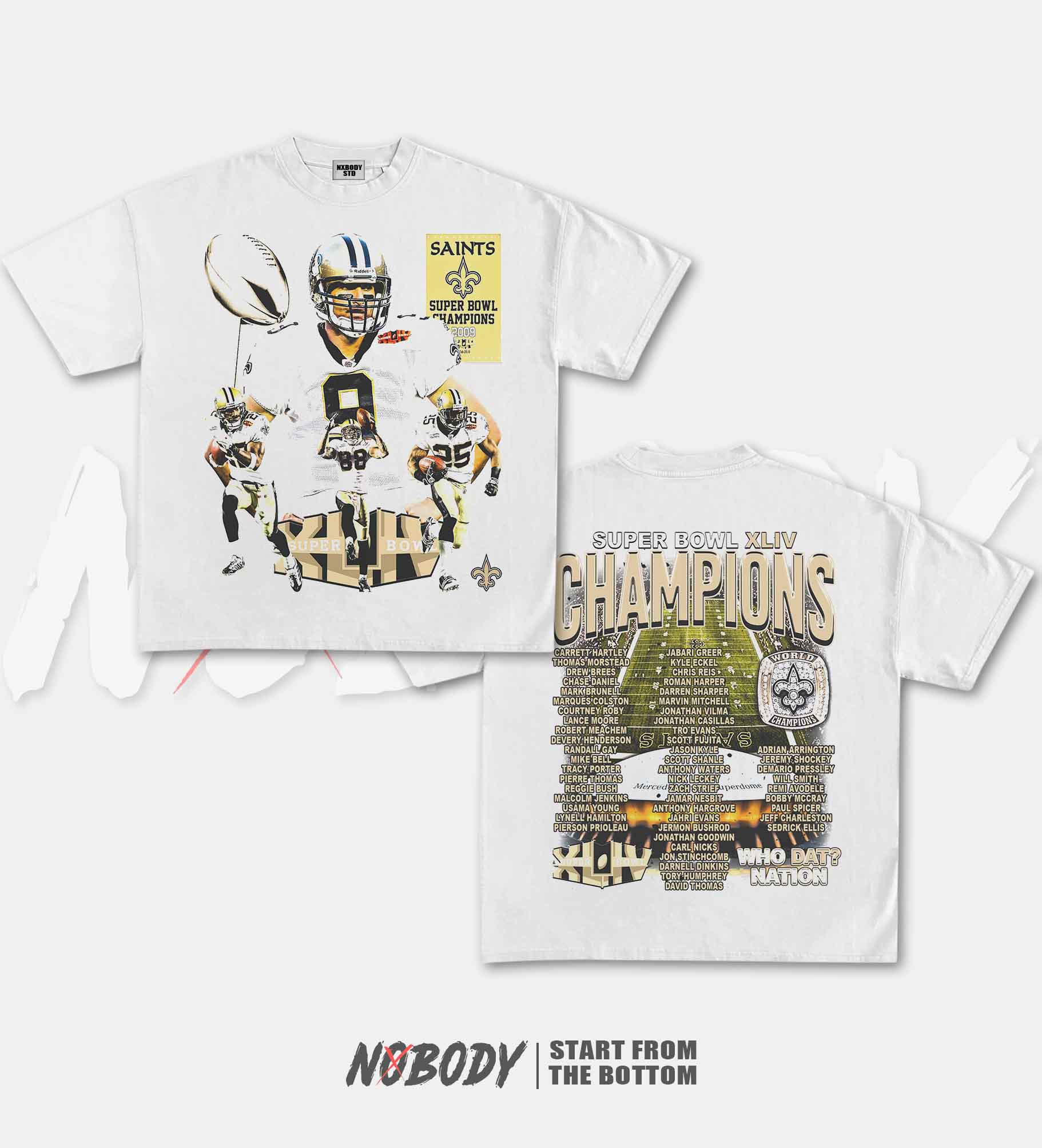 SUPER BOWL XLIV CHAMPS SAINTS GRAPHIC T-SHIRT 1.0