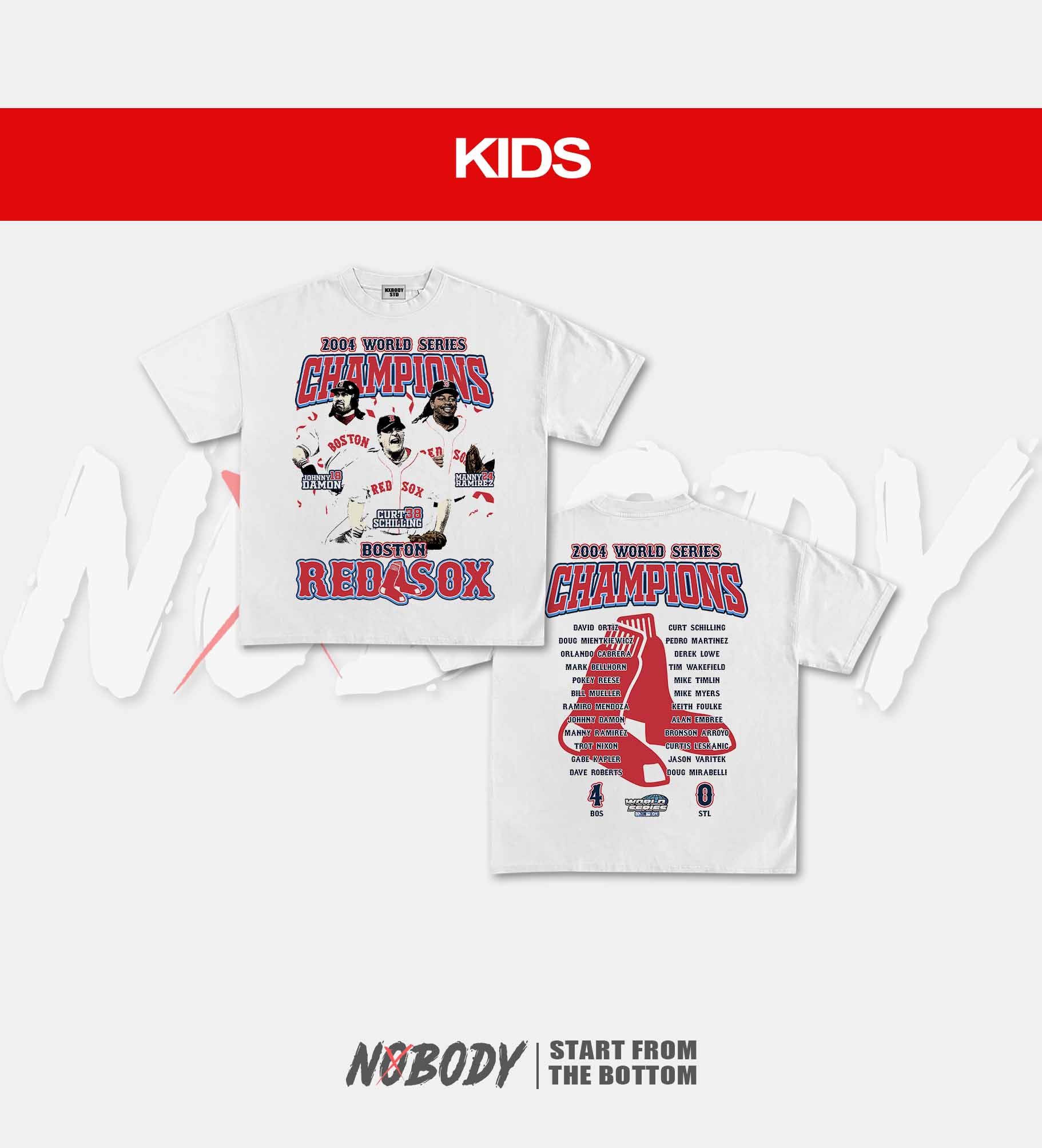 2004 BOSTON REDSOX GRAPHIC T-SHIRT 1.0 - KIDS